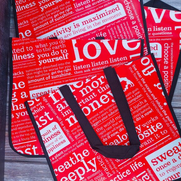 (3) Lululemon Large Manifesto Reusable Tote - Shopper/Gym/Yoga/Beach/Swim Bag - Picture 10 of 10